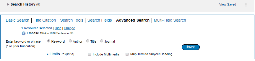 Hak av Map Term to Subject Heading, skriv inn søkeord og trykk search, på trefflisten trykk info knappen til høyre